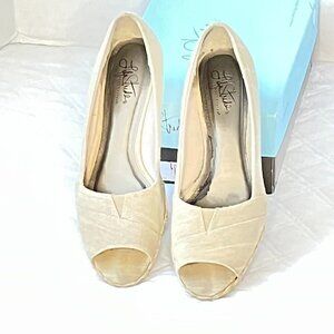 Life Stride Shoes Lioness Tan Tropez Peep Toe Wedge